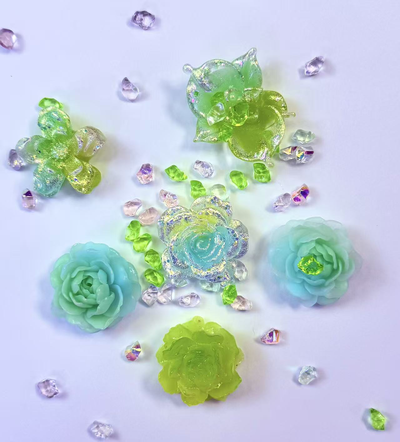 2026 The Season of the Year Flower DIY Charms – Make Your DIY Shine Day & Night! Cute Acrylic Decor for Parties, Gifts & Wristbands