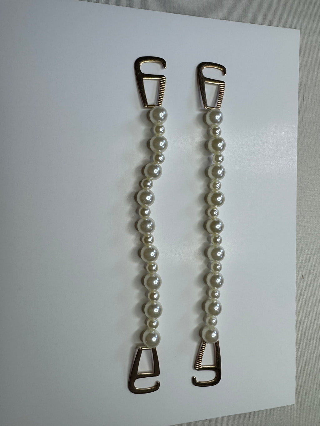 Pearl Shoe Chain Charms – Bling Rhinestone Shoe Accessories (2 Pcs)