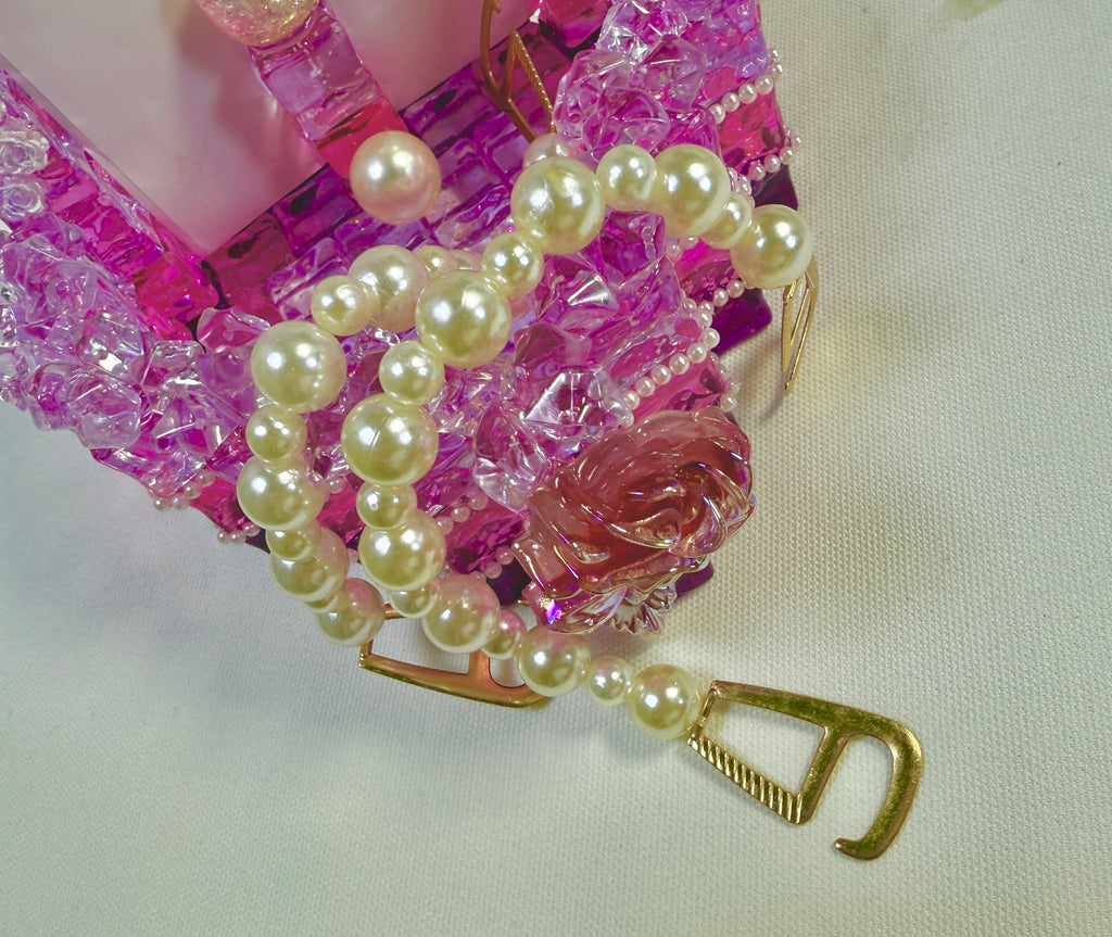 Pearl Shoe Chain Charms – Bling Rhinestone Shoe Accessories (2 Pcs)