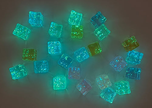 1. The Fairy Dew 20 bags Glowin Resin Fake Ice Cubes - Random Packs of Realistic Acrylic Decorative Props for DIY Crafts Vases & Home Decor - Reusable & Colorful