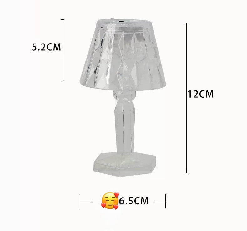 Crystal-Style LED Table Lamp – Modern Touch Control Night Light for DIY