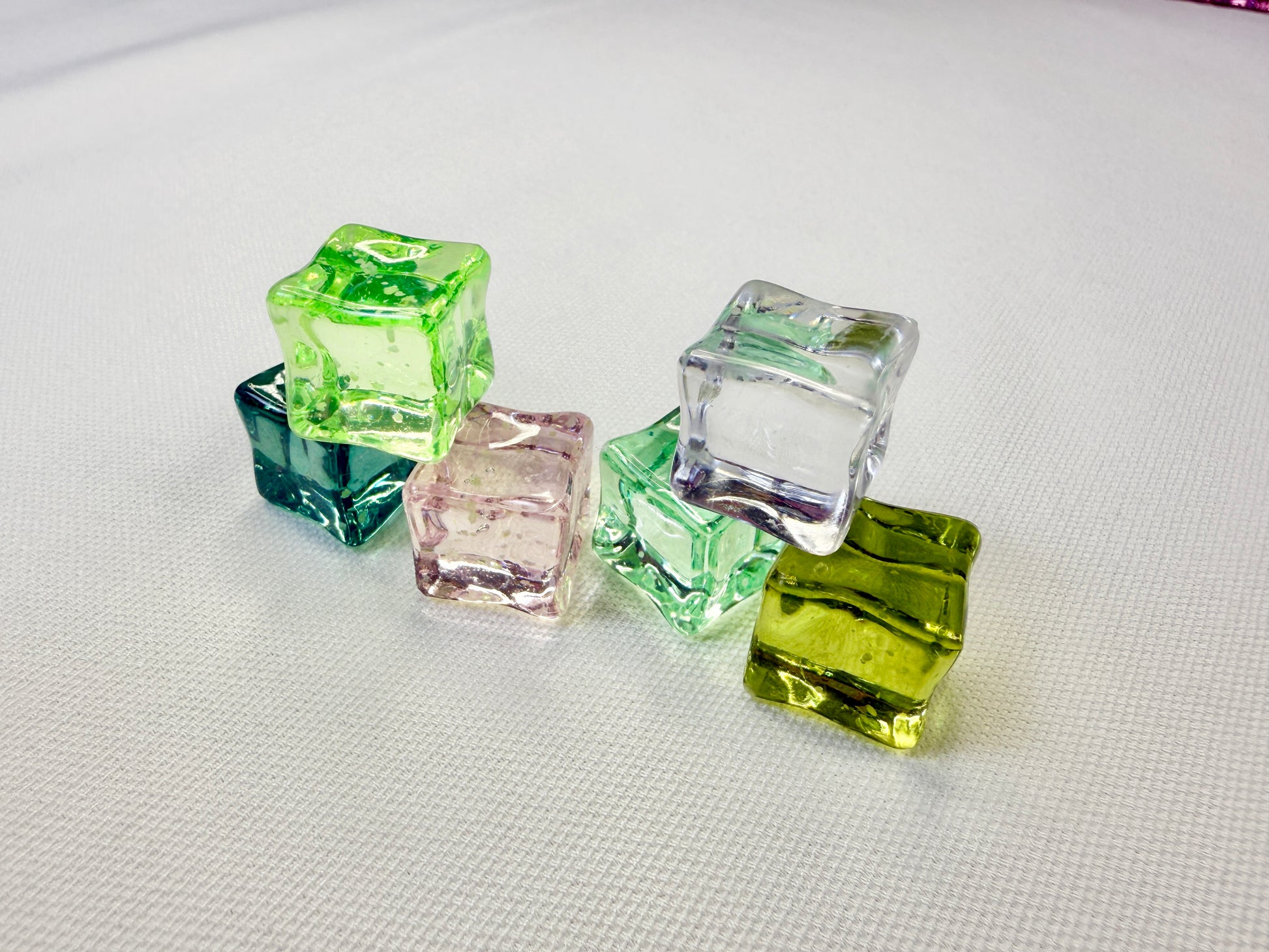 The Lake in the Forest Glowin Resin Fake Ice Cubes - Boss 56 Packs Realistic Acrylic Decorative Props for DIY Crafts Vases & Home Decor - Reusable & Colorful